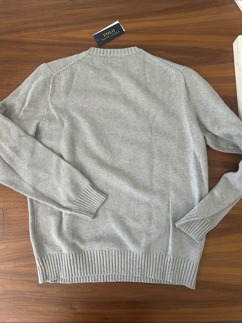 NWT Polo by Ralph Lauren Light Gray Crewneck Sweater